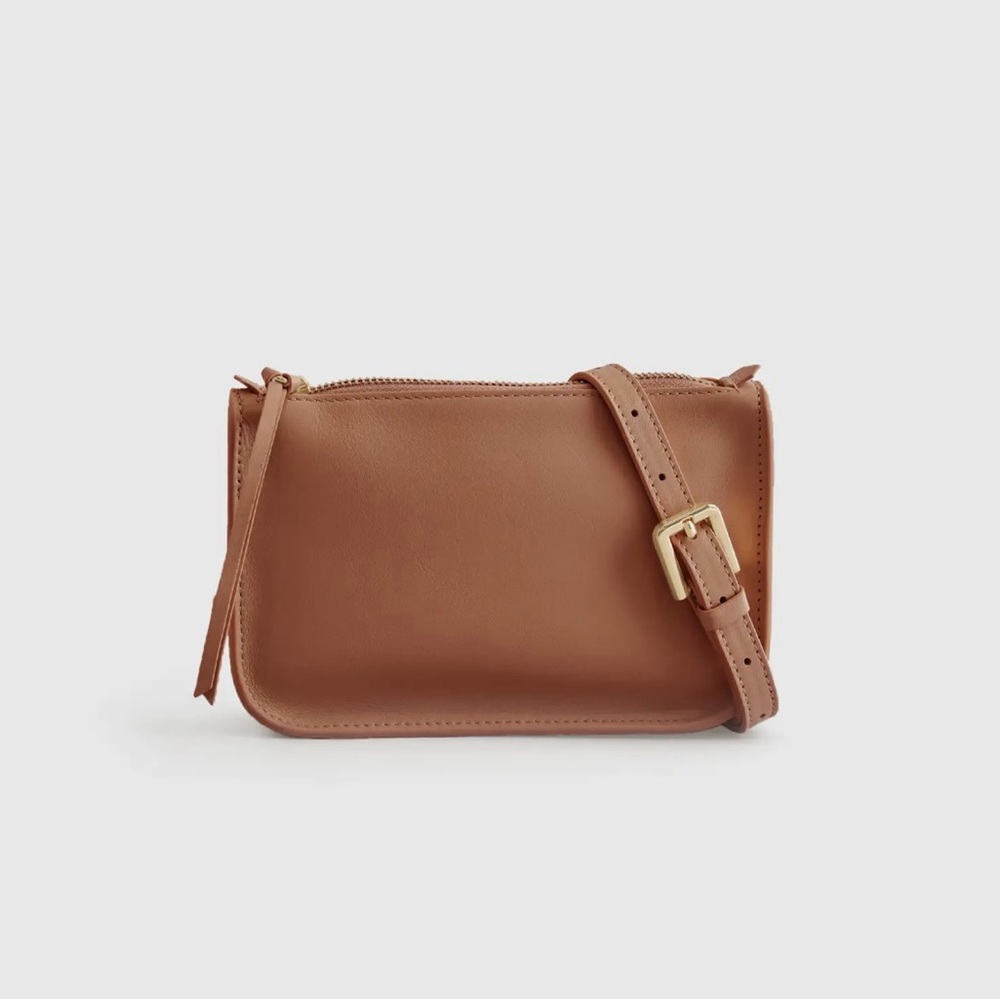 Quince Belt Bag.    100% Napa Leather.   Cognac color.